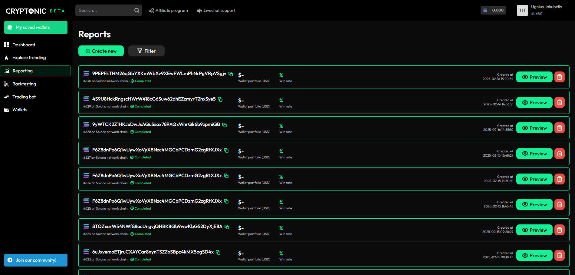Cryptonic Platform Interface